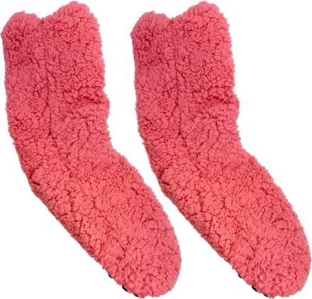 Fluffy Wintersokken voor Dames - Warme Huissokken - Roze - 3BMT®