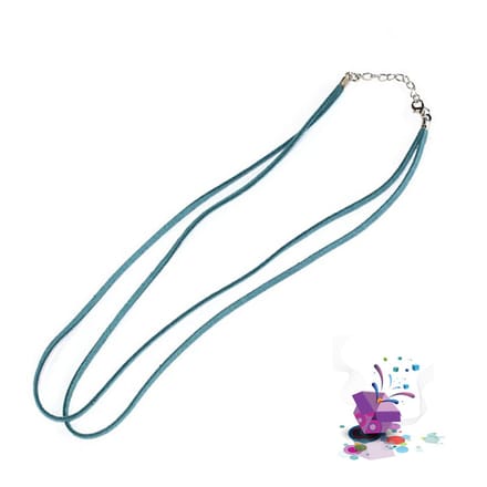 Trendy veter ketting- Petrol - ca 50 cm