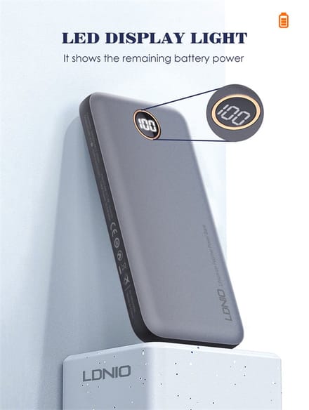 powerbank 10000mAh Ultra Slim Led Digital Display Power Bank P10