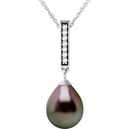 Ketting Jewelry Tahitian Pearl 8-9 mm Pear 925