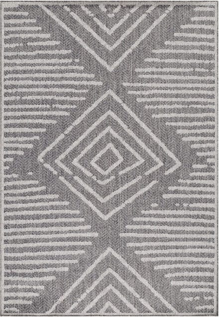Buitenkleed met patronen Aruba - grijs 4902 - 140x200 cm