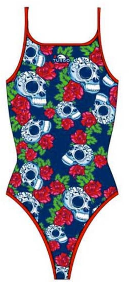 Turbo Roses&skulls Zwemkleding Blauw 2XL Vrouw