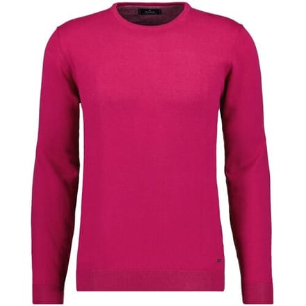 Ragman Trui Supersoft Knit Pullover Knitted Elbow Patches Purpur / male