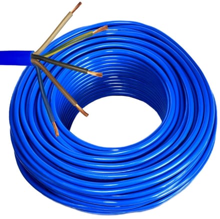 H07BQ-F Kabel 5x2.5mm² - 10 Meter Blauw