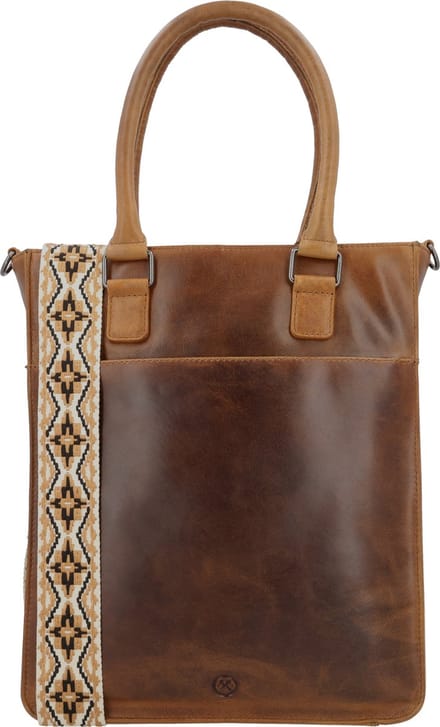 Hide & Stitches Next Navajo Shopper - Schoudertas - Schouderband - Leer - Leren Dames Tas - Bruin