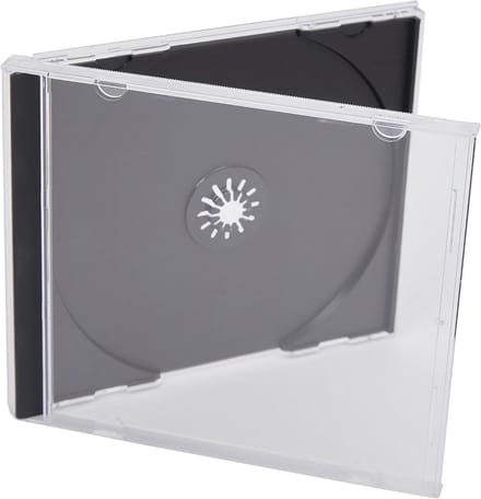 100 Stuks CD/DVD Jewel Cases 10,4 mm met Zwarte Inlegvel