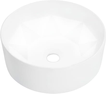 Ronde Keramische Wastafel met Diamantdesign voor Badkamer