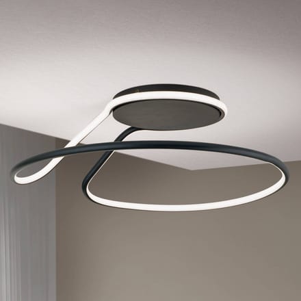 ORION LED plafondlamp Claire, zwart, dimbaar