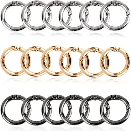 Dailygoods- Karabijnhaak 18 Stuks - Ronde Karabijnhaken