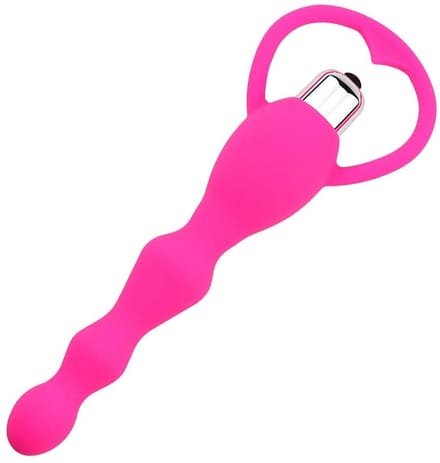 Vibrerende Anale Kralen - 17 cm - Buttplug - Roze - Siliconen - Inclusief Batterij