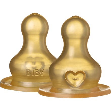 BIBS Fles Tepel 2 Pack Latex Langzame Stroming 2 st