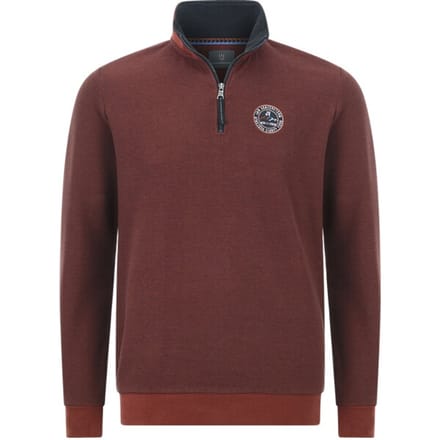 Jan Vanderstorm herren Sweatshirt - 80/82 - donkerrood - Plus Size