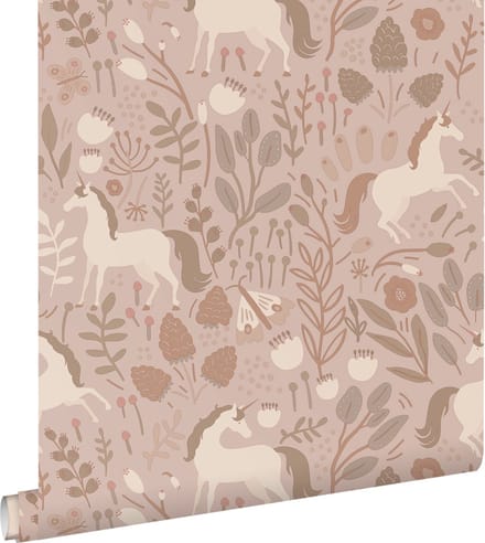 ESTAhome behang unicorns oudroze - 53 cm x 10.05 m - 139876
