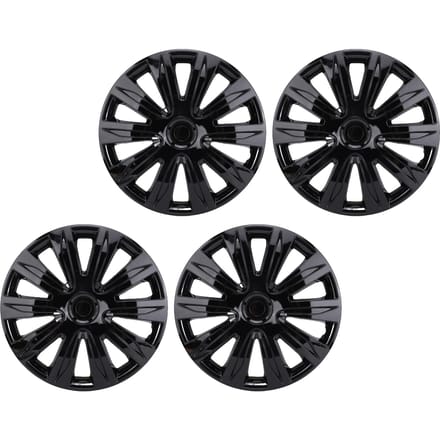 4 Stuks 16 inch Wielnaafkap Volledige Bescherming Stijlvolle Look Universele Pasvorm Klik-On R16 Wielvelgdeksel black