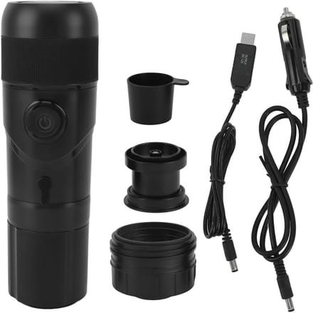 Machine à café portable 3 en 1, capsules, extraction de café moulu, machine à café électrique avec noir