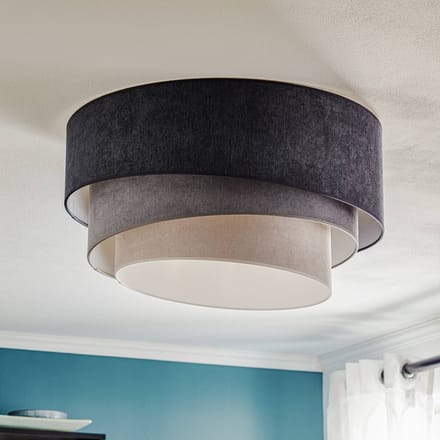Duolla Plafondlamp Pastell Trio Ø 60 cm in 3 grijstinten