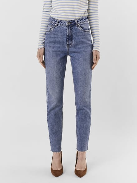 Vero Moda VMBRENDA HR STRAIGHT A CUT GU384 GA NOOS Vrouwen Jeans - Maat W27 X L30