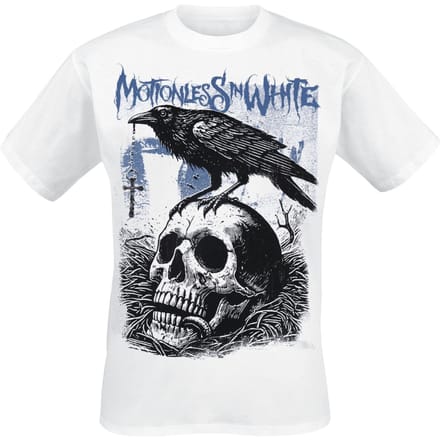 Motionless In White T-shirt - Crow - S tot XL - voor Mannen - wit