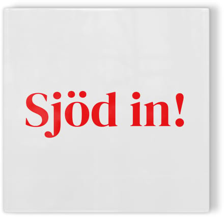 Tegeltje Maastricht Sjöd in! - wit rood - tegeltje stad - tegeltje met tekst