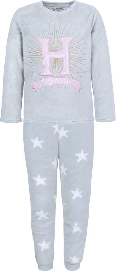 Warme, mintgroene pyjama, broek met sterren, Hogwarts Harry Potter-sweatshirt