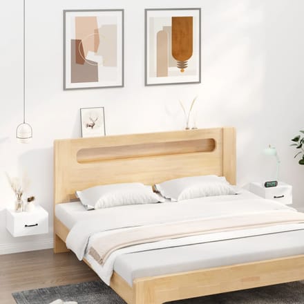 vidaXL - Nachtkastjes - 2 - st - wandgemonteerd - 35x35x20 - cm - wit