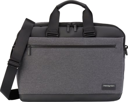 Hedgren Schoudertas Handtas met laptopvak Byte 2 Compartement Briefcase 15,6'' RFID Stylish Grey Grijs
