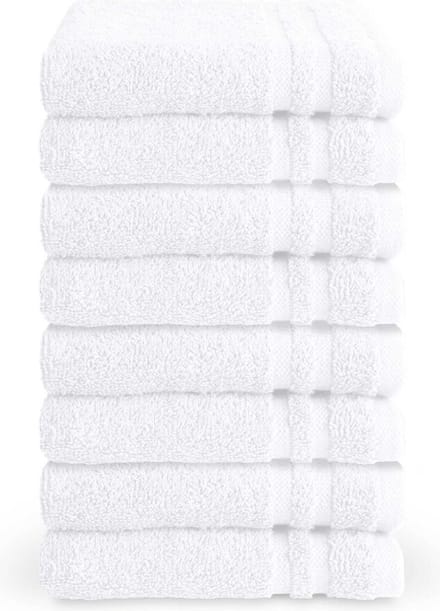 Byrklund gastendoekjes 30x50 - set van 8 - Hotelkwaliteit - Wit