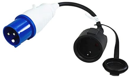 CEE Adapter 230 V 16 A Stroomadapter voor Schuko Stopcontact IP44
