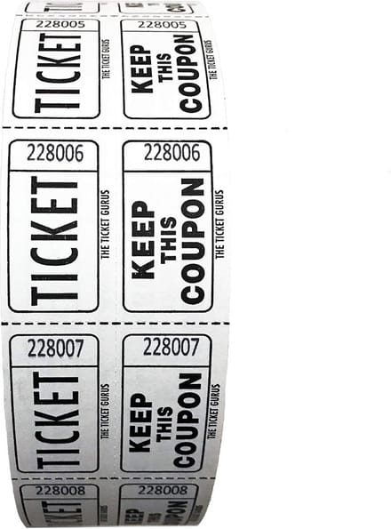 Dubbele Genuemmerde Ticketrol voor Loterijen en Evenementen - 2000 Tickets