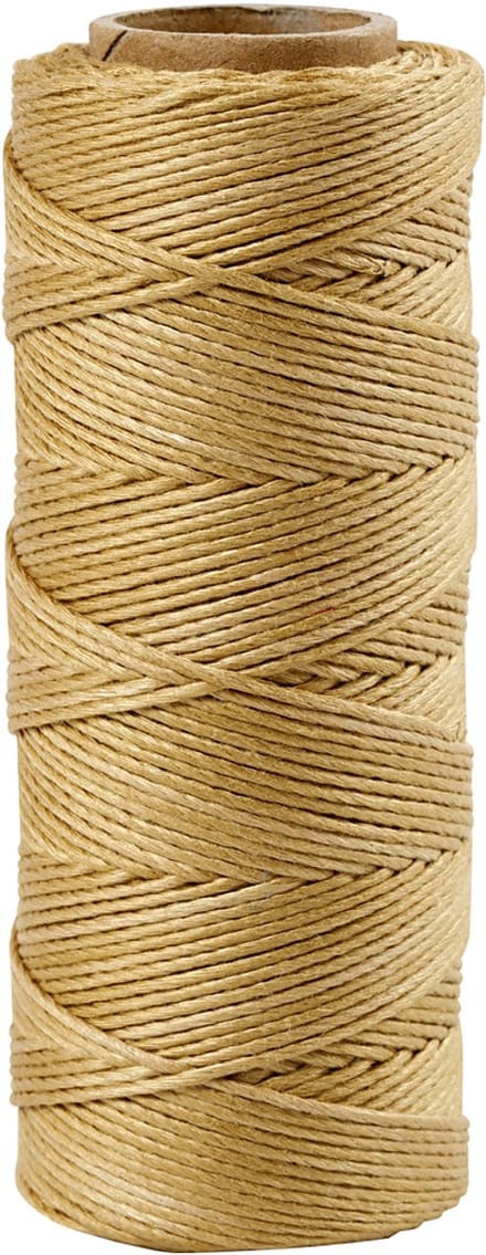 Bamboekoord, dikte 1 mm, goud, 65 m/ 1 rol