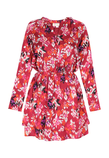 IZIA Jurk Dames Roze Veelkleurig