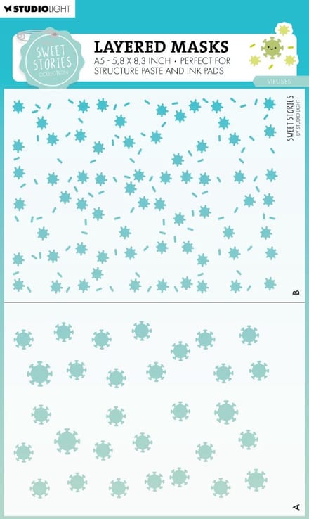 Mask stencil Sweet stories - Viruses nr. 304