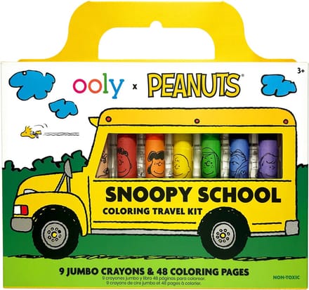 Ooly - Ooly x Peanuts - Snoopy reispakket - 9 krijtjes met 48 Pagina's