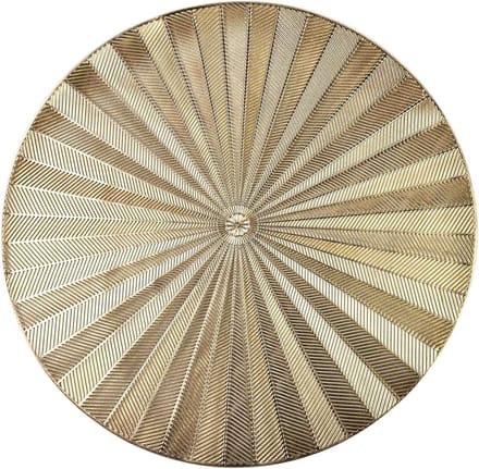 Allesken - Set van 4 placemats/tafelmatten/onderleggers - rond 38cm - goud