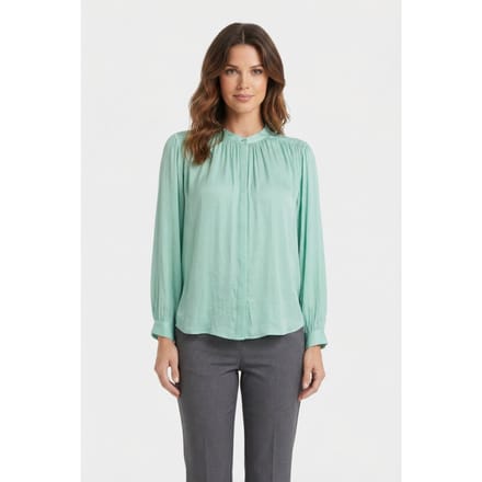 Knitted Rubia Blouse Opal Green Größe: XS/S | Longsleeves Outlet | Damen | Grün