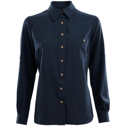 Aclima LeisureWool Woven Shirt Dames (Maat - M, Kleur - Navy Blazer)