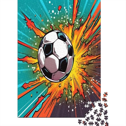 Puzzel Voetbal - Legpuzzel Volwassenen - Ontspanning Thuis - Precisie Pasvorm - 75x50cm