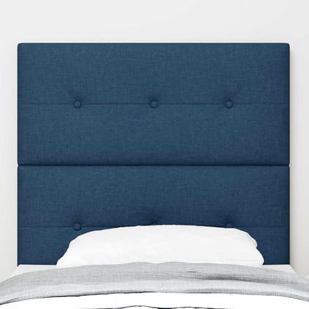 vidaXL - Hoogte - verstelbaar - hoofdbord - met - hoofdeinde - Blauw - 100 - cm - Stof