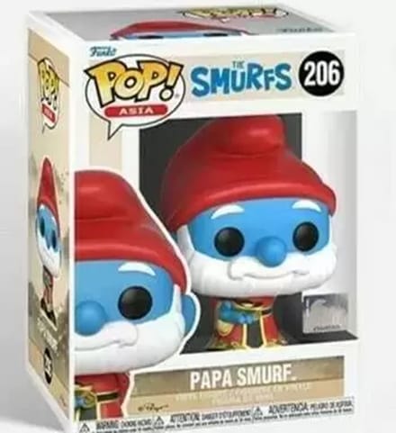 Pop Asia: The Smurfs - Papa Smurf (Mindstyle Version) (Exclusive) Funko Pop #206