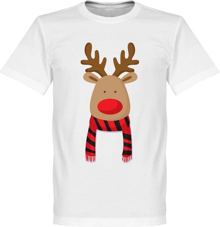 Reindeer Supporter T-Shirt - Rood/Zwart - L