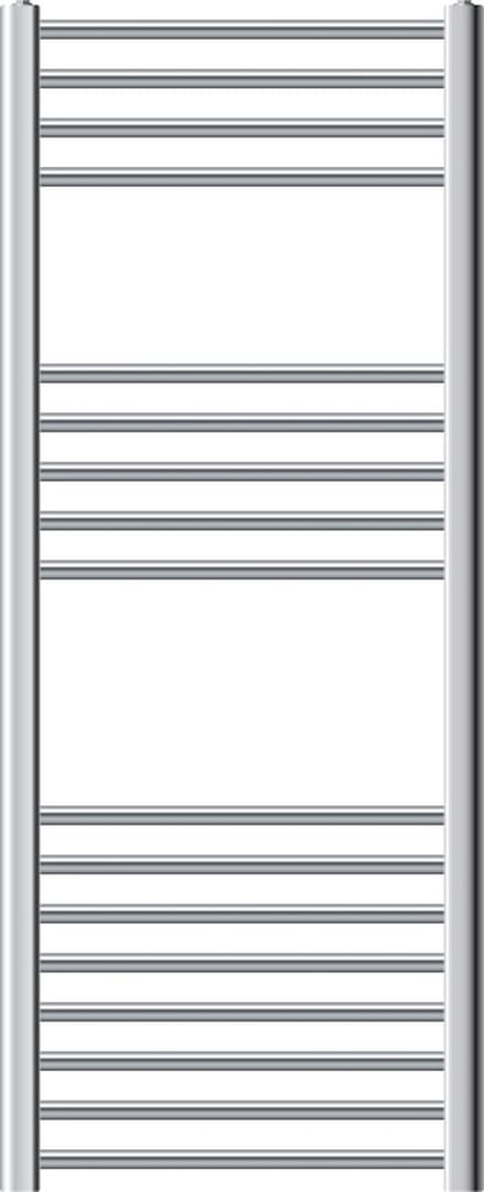 ECD Germany Badkamerradiator - 500 x 1200 mm - chroom - gebogen met zijaansluiting - handdoekdrogerradiator