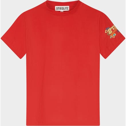 Stieglitz Fairuz Fitted T-shirt Red Maat: S | Tops Outlet | Dames | Rood
