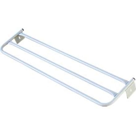 Hoedenplank voor kleedkamerbank, staal, 2000 mm lang, lichtgrijs
