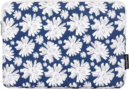 Canvas Artisan Laptopsleeve 13 inch - Laptophoes - White Flowers