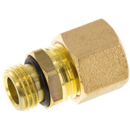 G 1/4'' Buitendraad x 10mm Messing Rechte Knelfitting met NBR Afdichting 95 Bar DIN EN 1254-2