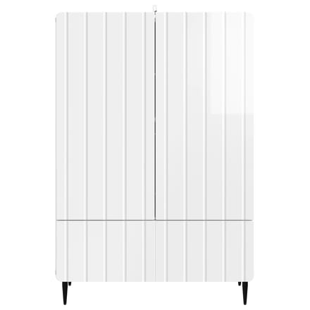 vidaXL - Dressoir - Hoogglans - Wit - 66 - x - 34,5 - x - 97 - cm - Bewerkt - hout