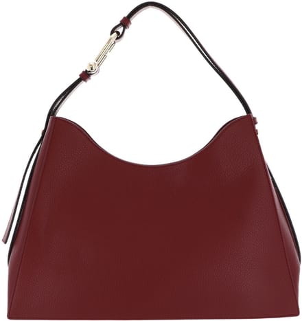 FURLA Leren schoudertas Nuvola Hobo Bag Rubino donkerrood