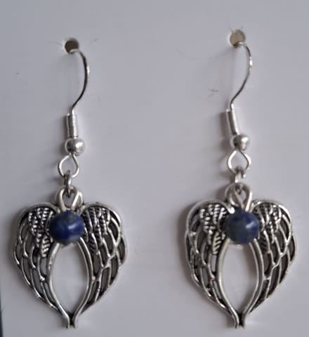 Oorbellen "Lapis Lazuli" Engelenvleugels