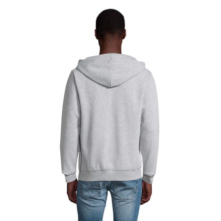 SOLS Heren Spike Hoodie met rits (Grijze Melange)