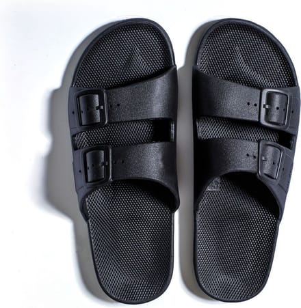 Freedom Moses Original Plain Black Slippers